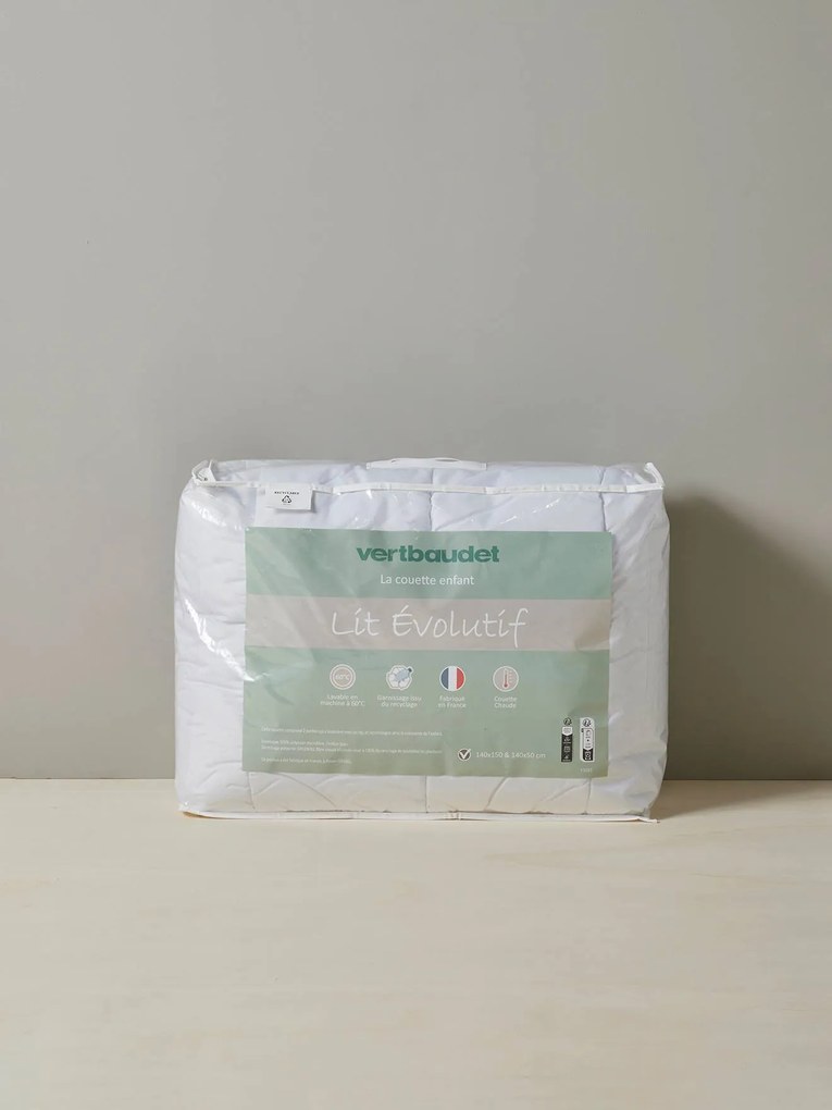 Edredon evolutivo para criança branco claro liso