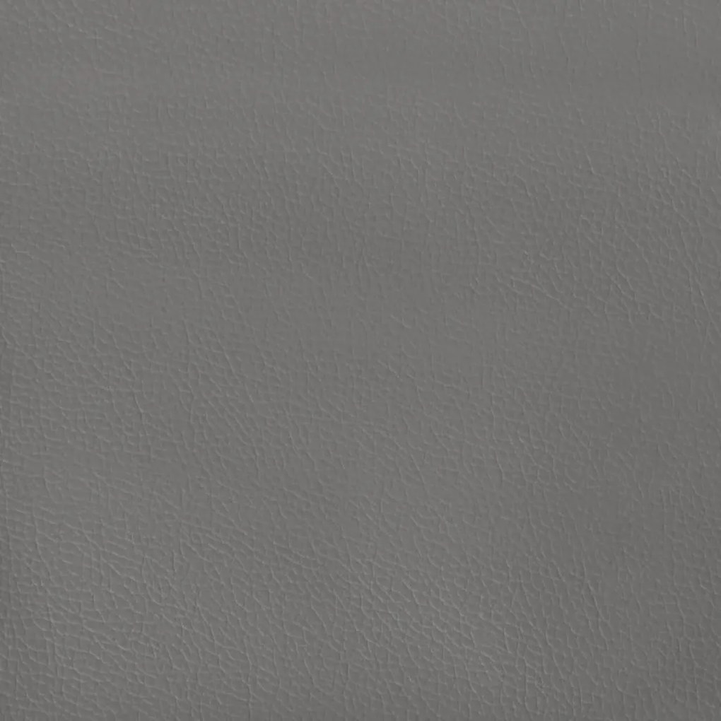 Cabeceira cama c/ abas couro artif. 147x23x118/128 cm cinzento