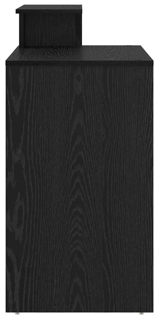Mesa com Armazenamento Carvalho Preto 120,5x44x88,5 cm Madeira de Enge