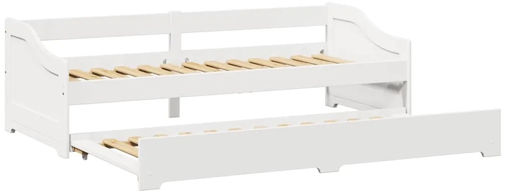Sofá-cama com gavetão sem colchão IRUN branco 90x200 cm