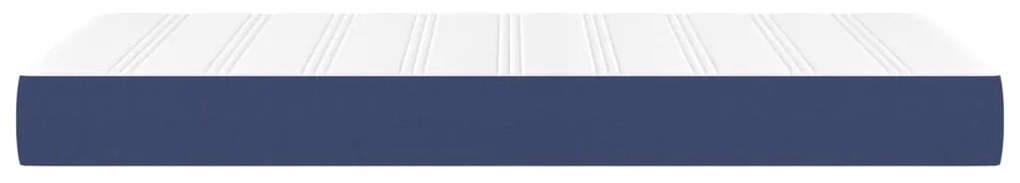 Colchão de molas ensacadas 100x200x20 cm tecido azul