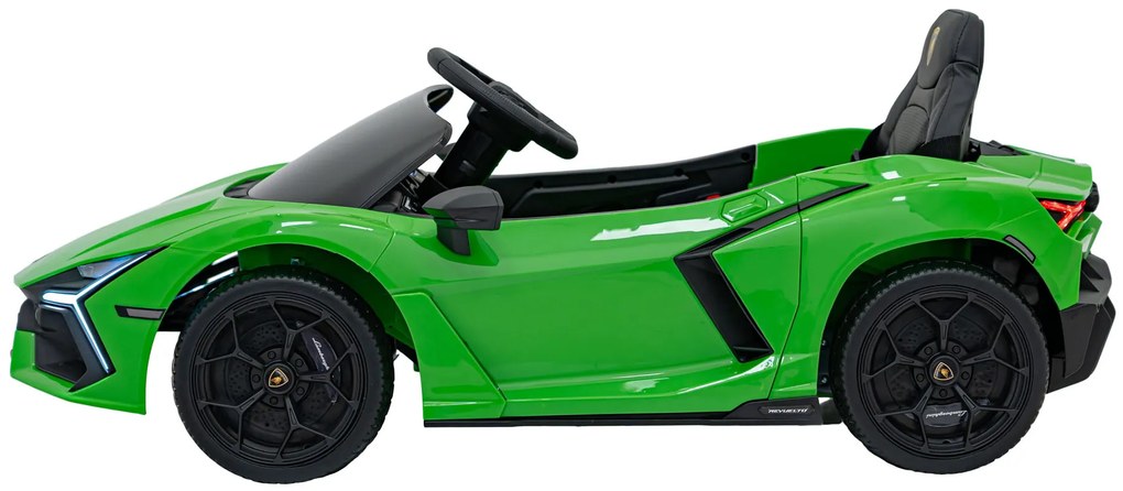 Carro elétrico para Crianças Lamborghini Revuelto 12V 4x4 Rodas Espuma EVA, Assento couro ecológico Verde