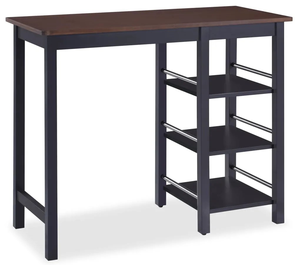 Conjunto de bar 3 pcs MDF preto