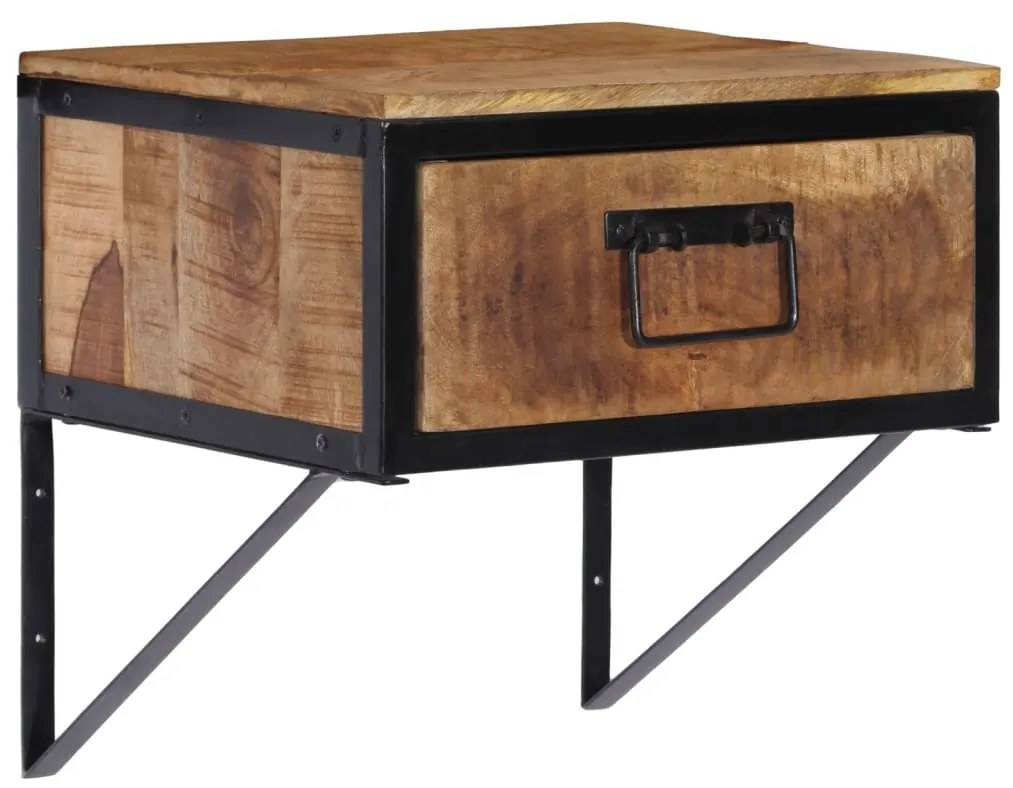vidaXL Mesa de cabeceira 40x35x40 cm madeira de mangueira maciça
