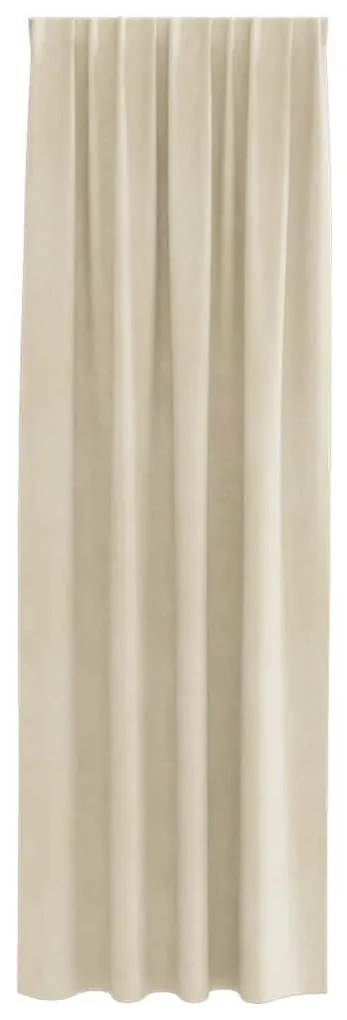 Cortinas Blackout vidaXL com fita superior 2 pcs Veludo Creme