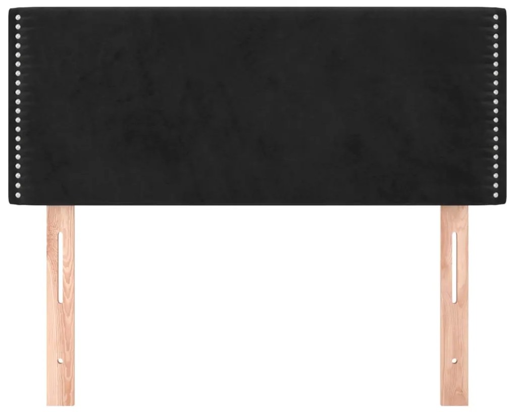 Cabeceira de cama veludo 90x5x78/88 cm preto
