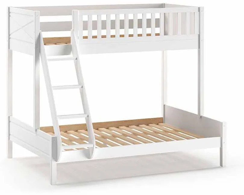 Conjunto cama Infantil SCOTT + cama familiar + 2 gavetas BRANCO