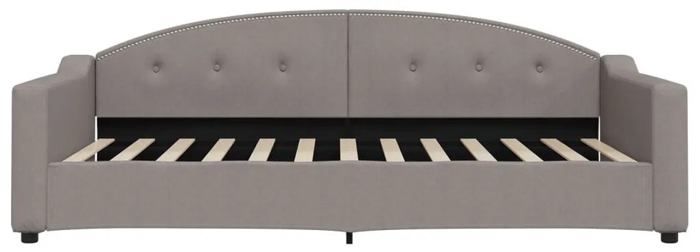 Sofá-cama com colchão 100x200 cm tecido cinzento-acastanhado