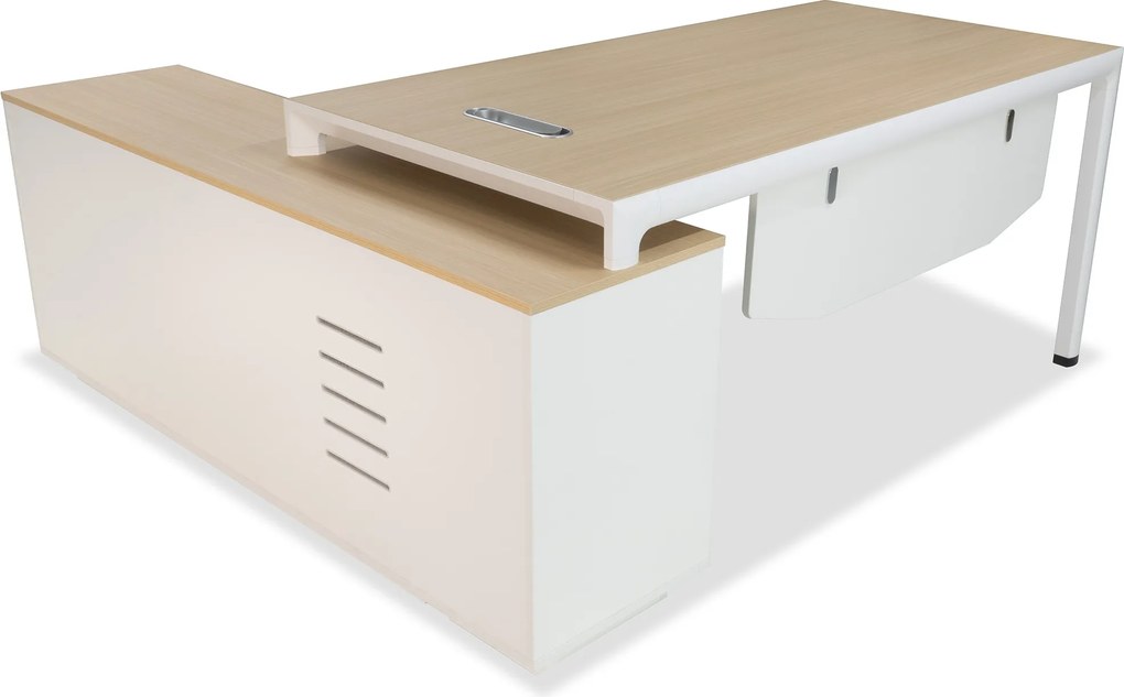 Secretária Executiva com Armário Rayda 1800x750x750mm Riva