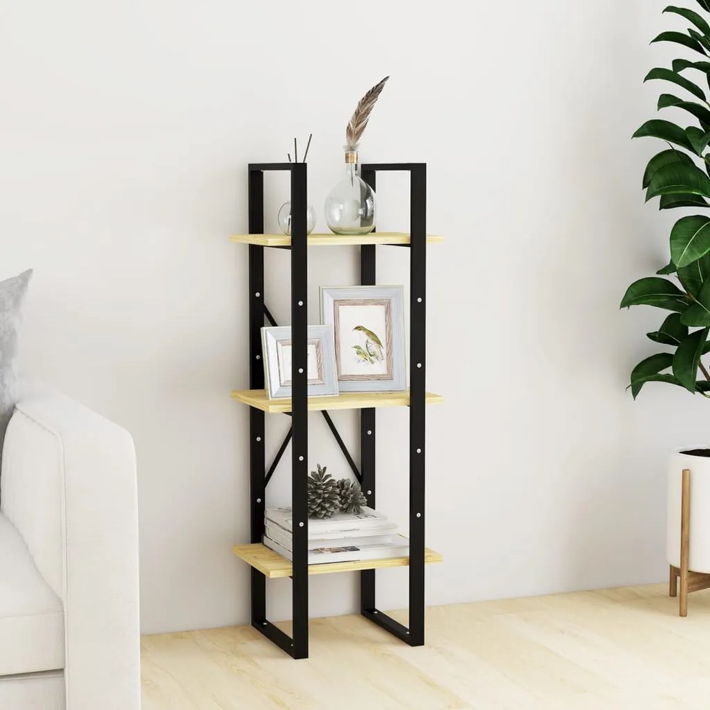 vidaXL Estante c/ 3 prateleiras 40x30x105 cm pinho maciço