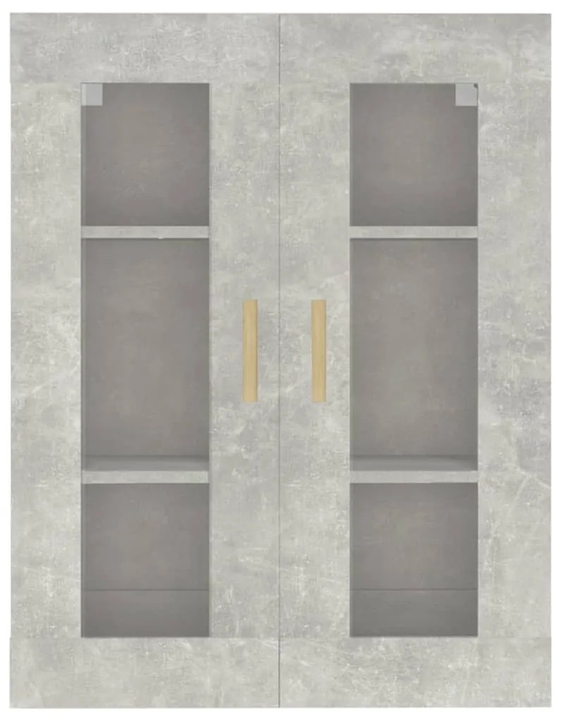 Armário de parede suspenso 69,5x34x90 cm cinzento cimento