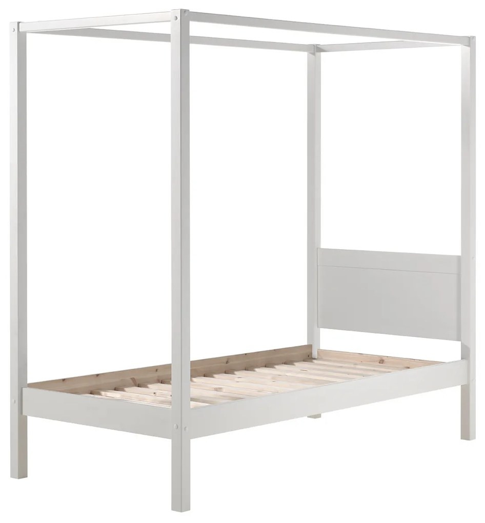 Cama Infantil (90 x 200 Cm) PINO com tecido AMORI BRANCA
