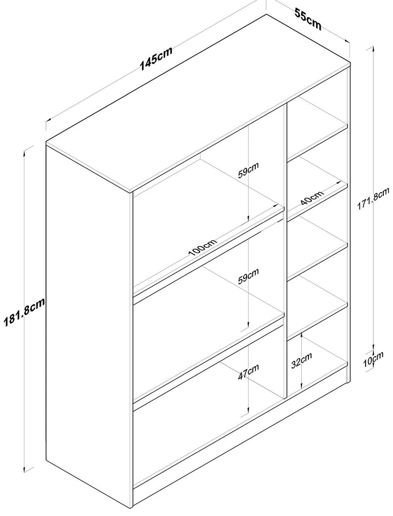 Roupeiro BA105 – Branco – 145x181,8x55 cm