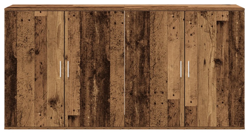 Cristaleiras 2 pcs Madeira Velha 79x38x80 cm Madeira Derivada