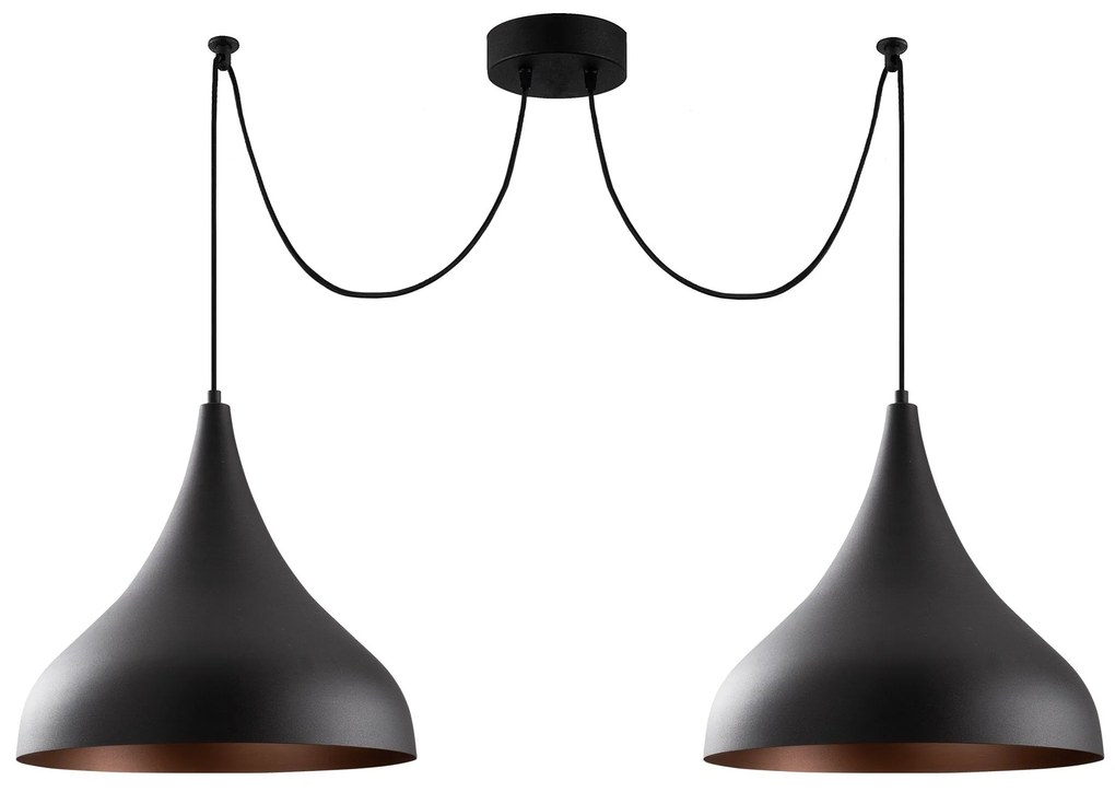 Candeeiro de Teto Berceste – Preto – Diâmetro 131 cm x Altura 127 cm
