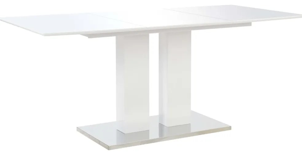 vidaXL Mesa de jantar 180x90x76 cm MDF branco brilhante