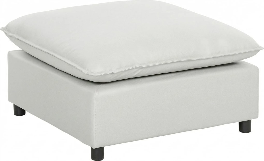 HOMCOM Apoio para os pés quadrado para sala, otomano com pés em plástico, puff para quarto/entrada, 75x75x40 cm, cinza | Aosom Portugal