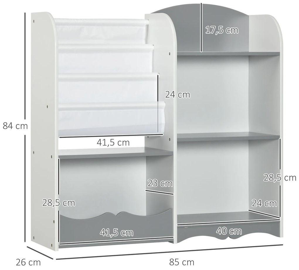 ZONEKIZ Organizador de Brinquedos Estante para Crianças com Prateleira