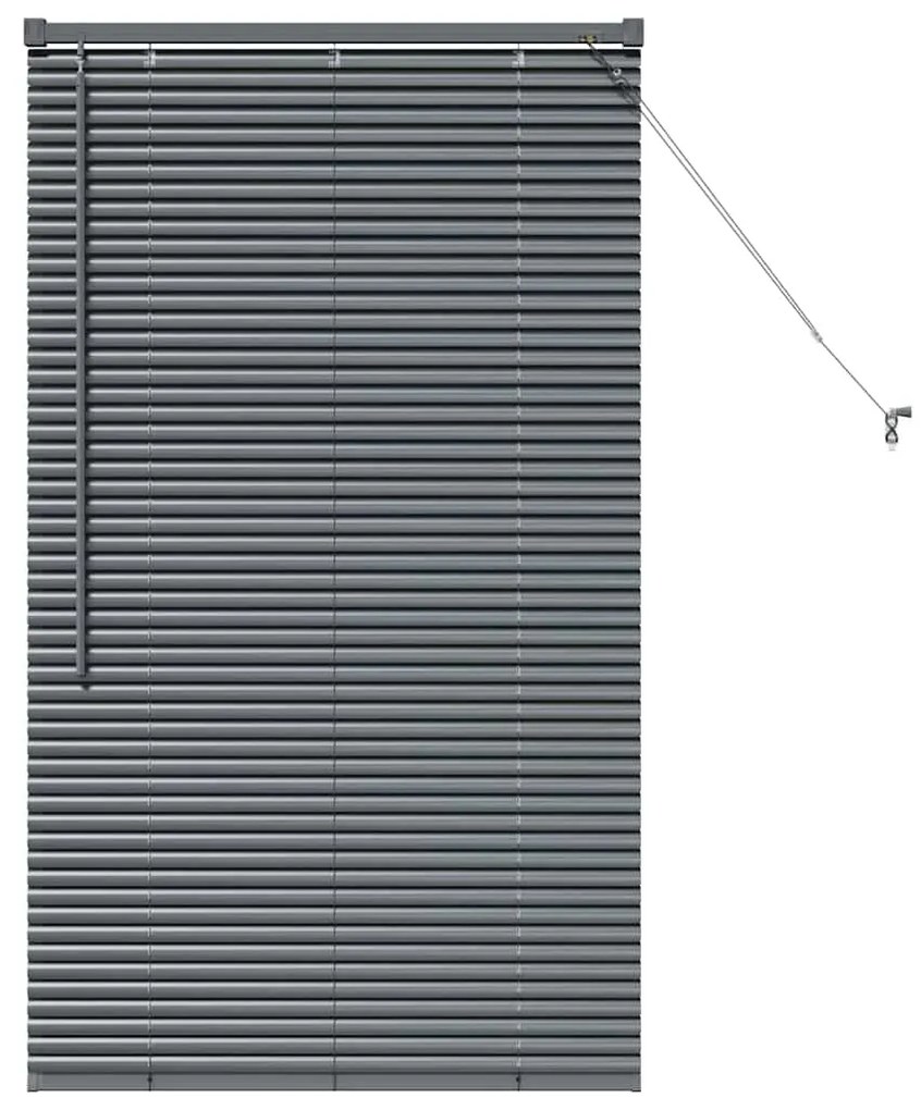 Persiana de Janela Cinzento-escuro 80 x 130 cm Alumínio