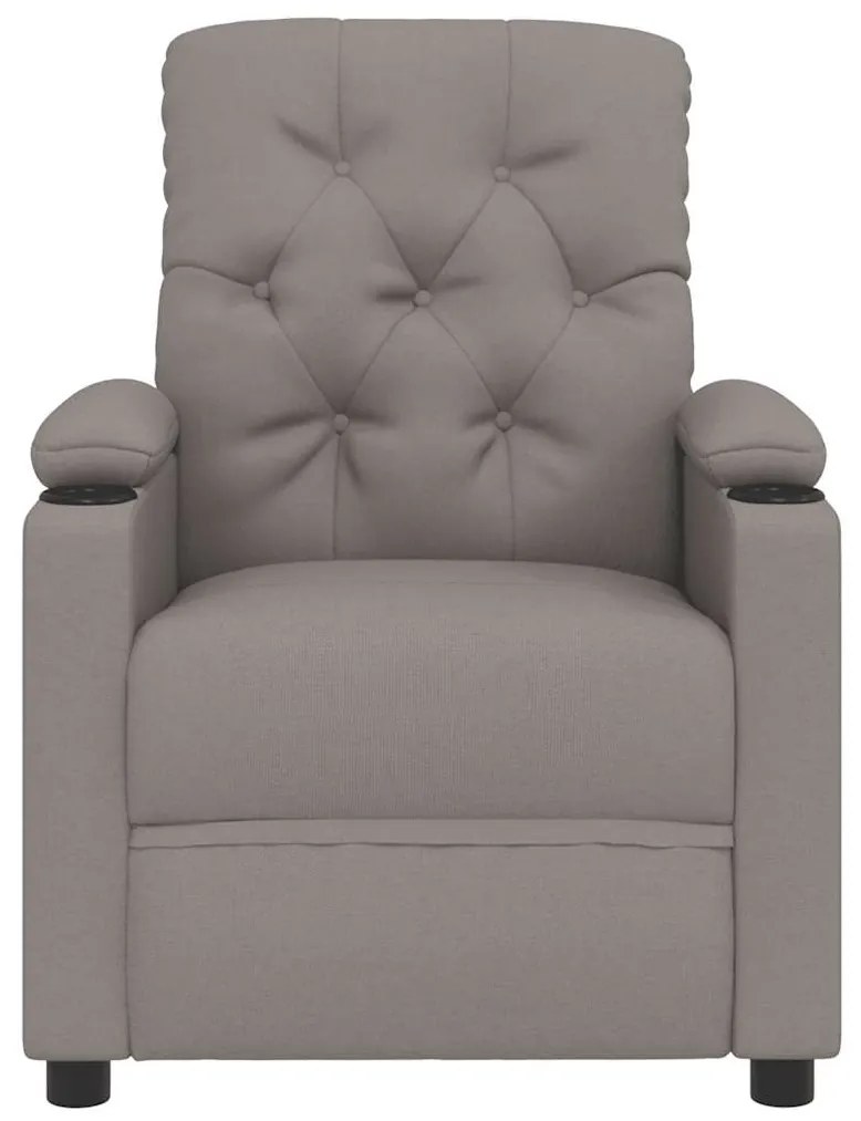 Poltrona de massagens tecido cinza-acastanhado