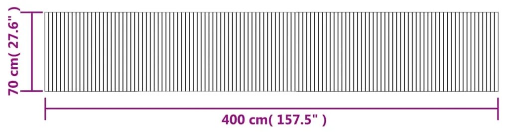 Tapete retangular 70x400 cm bambu castanho