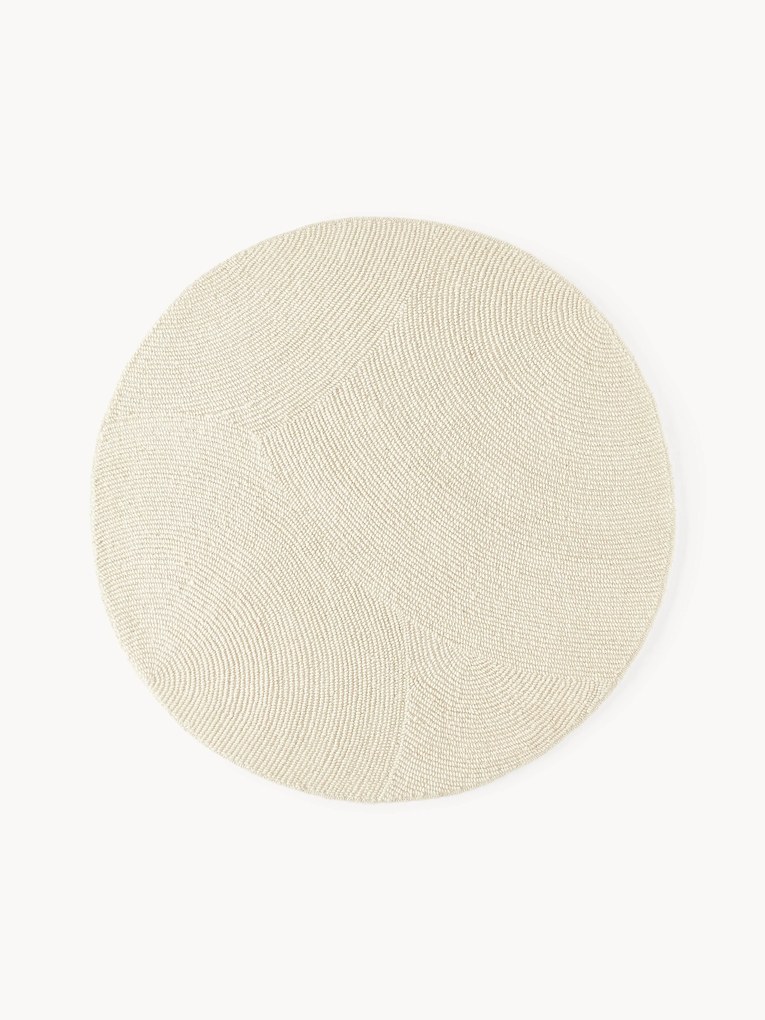 Tapete redondo artesanal em lã Eleni