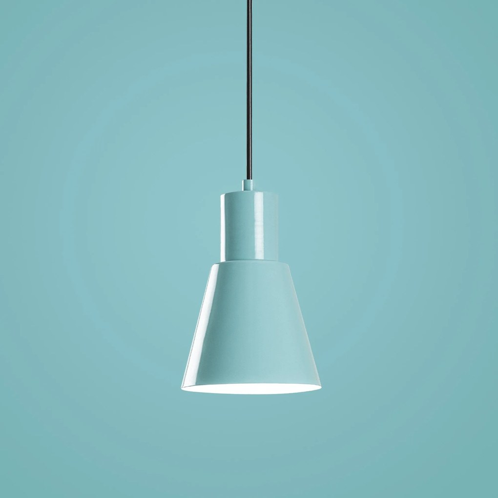 Candeeiro Suspenso Konıkkem – Turquesa – Ø14 h:20 cm