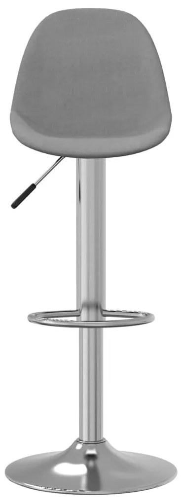Bancos de bar 2 pcs tecido cinzento