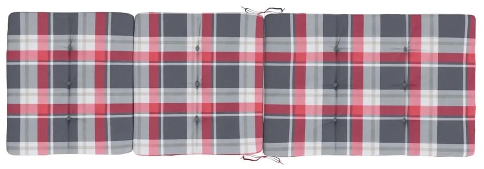 Almofadões cadeira terraço 2 pcs tecido oxford xadrez vermelho