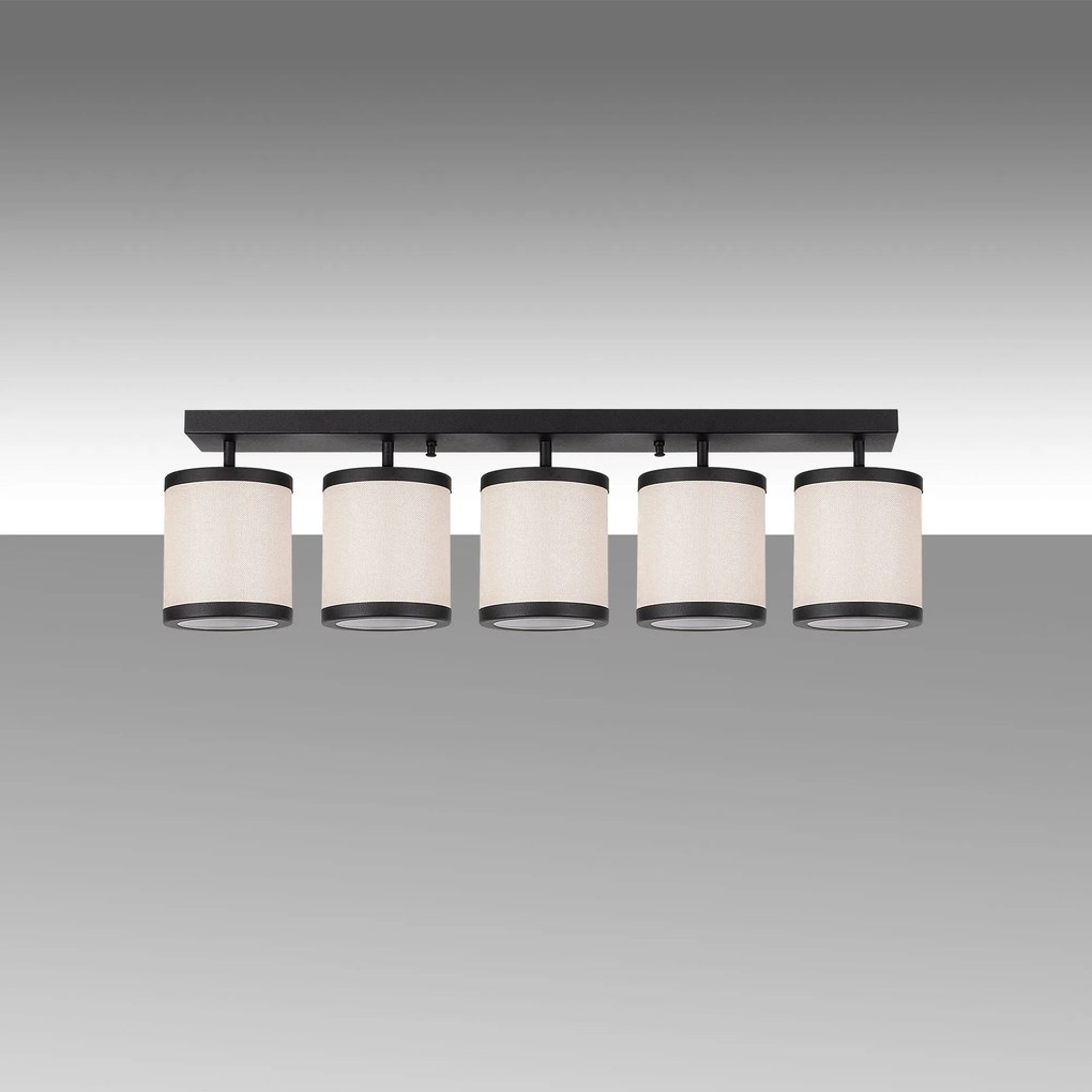 Candeeiro de Teto Way – Preto/Branco – 84 x 20 x 21 cm