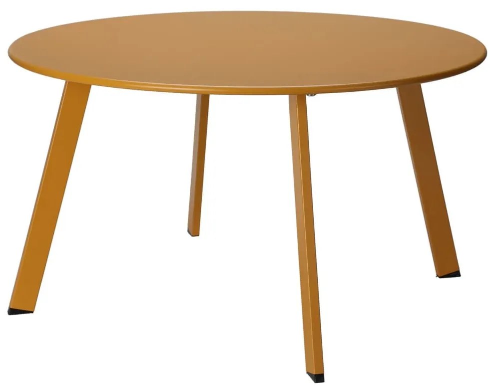446756 ProGarden Mesa de apoio 70x40 cm amarelo-mostarda mate