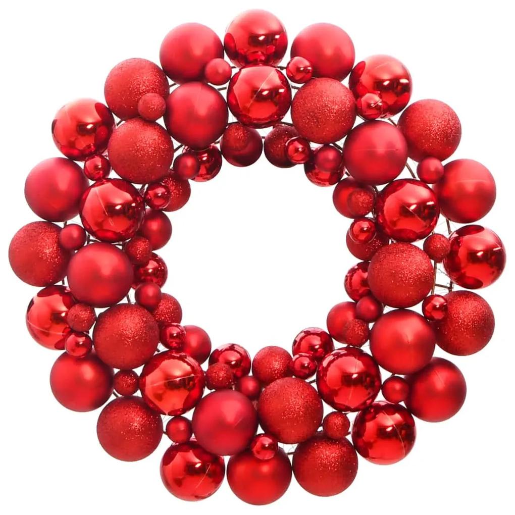 Guirlanda de Natal para Porta - Vermelho - 45 cm - Design Moderno