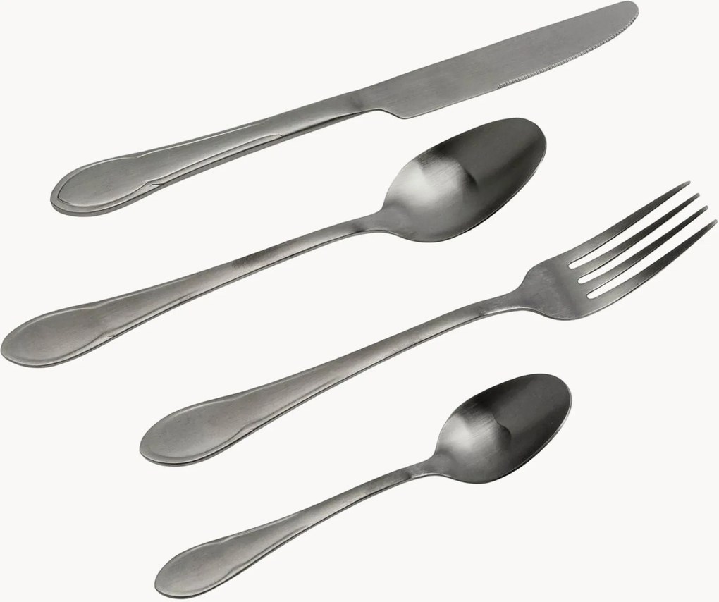 Conjunto de talheres escovados artesanais Cucina, 4 pessoas, conjunto de 16