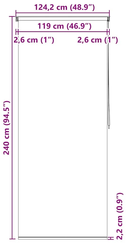Estore de rolo para o duche 120x240 cm estrelas-do-mar