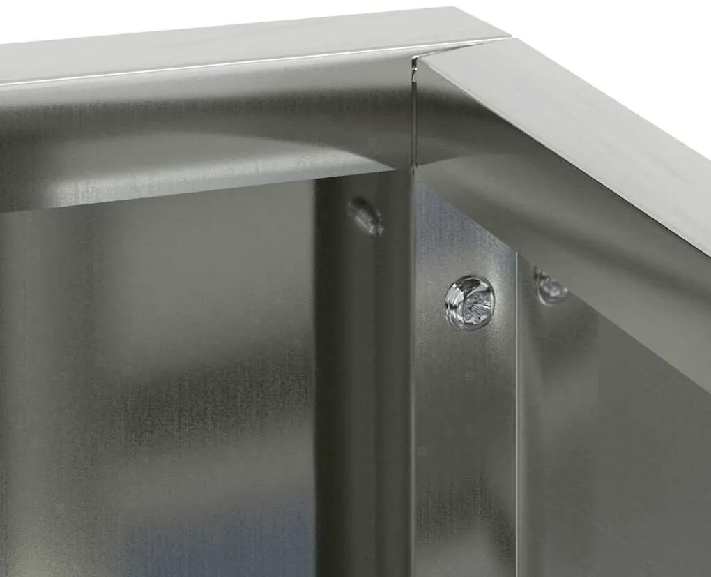 Vaso 80x80x50 cm Aço Galvanizado