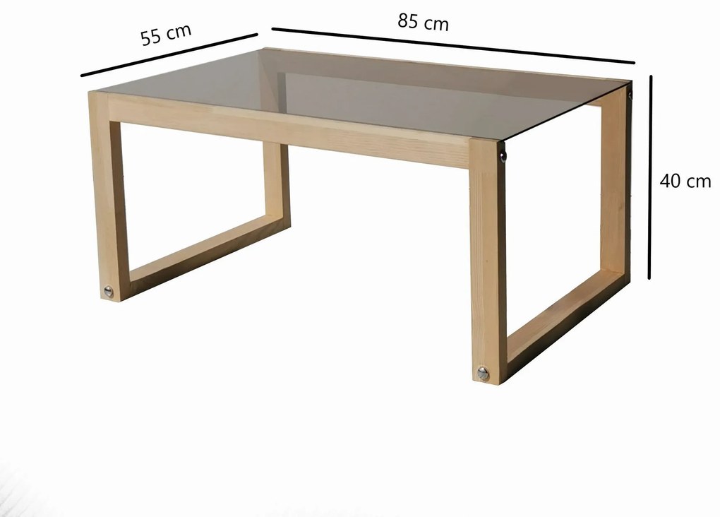 Mesa de Centro Via – Natural – 85x40x55 cm