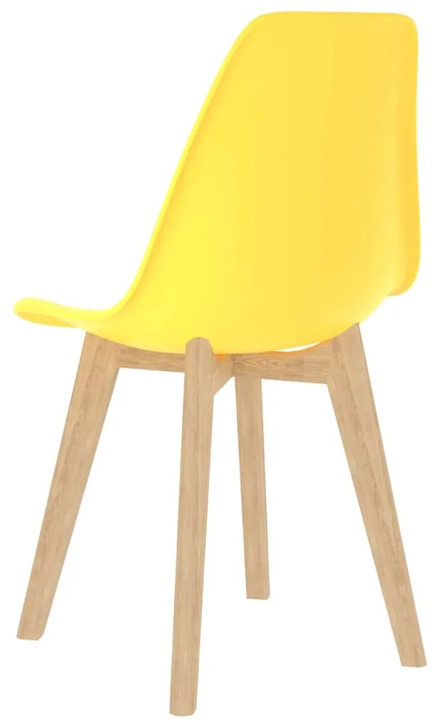 Cadeiras de jantar 6 pcs plástico amarelo