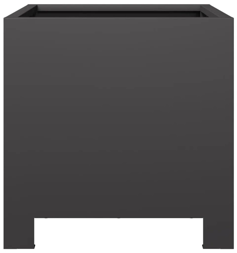 Vaso/floreira de jardim 30x30x30 cm aço preto