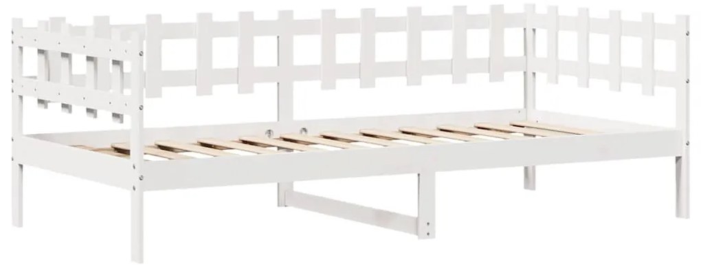 Sofá-cama com gavetas 80x200 cm madeira de pinho maciça