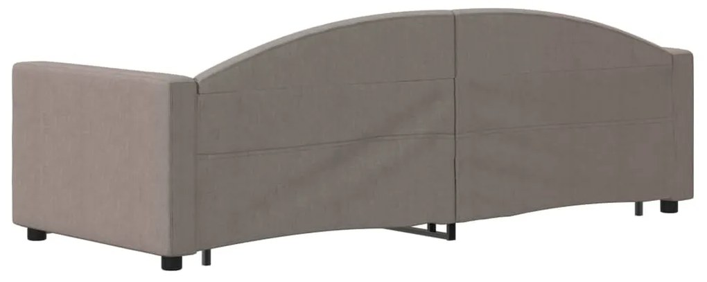 Sofá-cama com gavetão 80x200 cm tecido cinzento-acastanhado