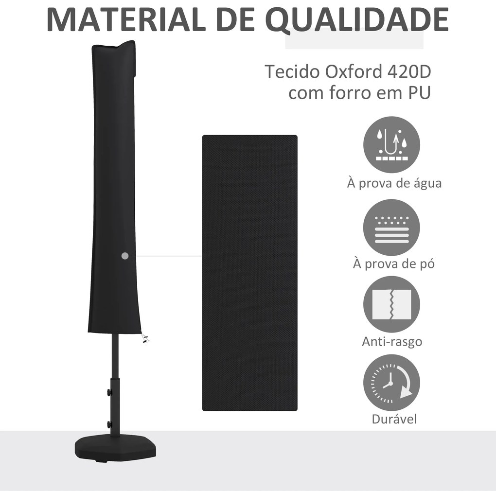 Capa de Proteção para Chapéu de Sol Capa Impermeável de Tecido Oxford