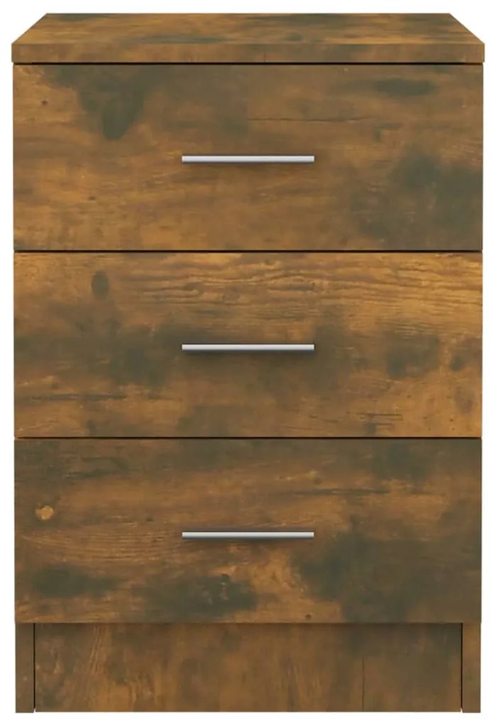Mesa cabeceira 38x35x56 cm derivados de madeira carvalho fumado