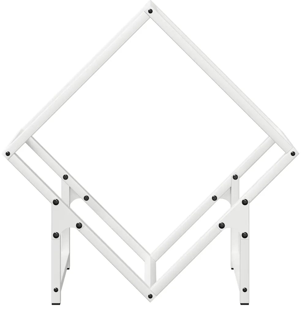 Suporte para lenha 50x25x50 cm aço laminado a frio branco