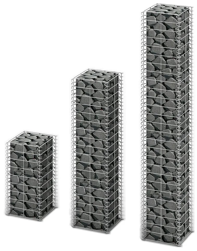 Conjunto de gabiões 3 pcs arame galvanizado
