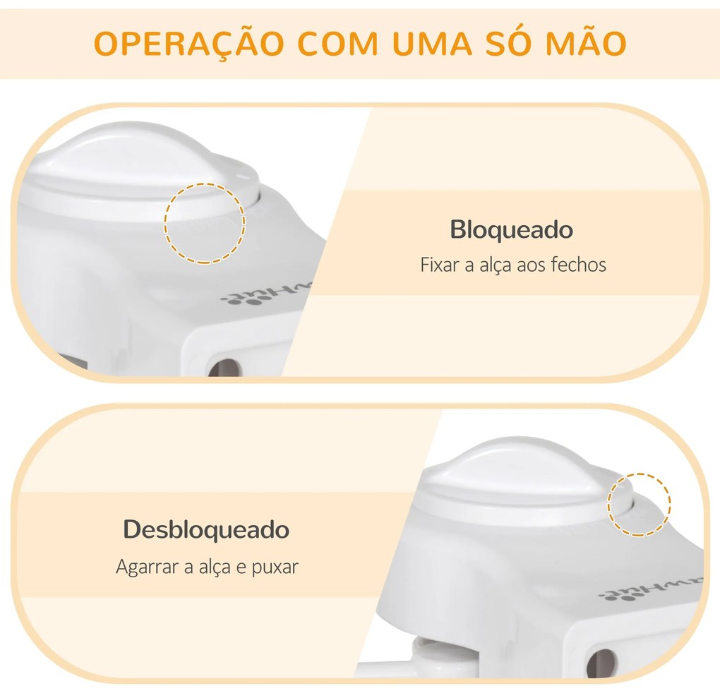 PawHut Barreira de Segurança para Cães Extensível 0-150cm Porta de Pro