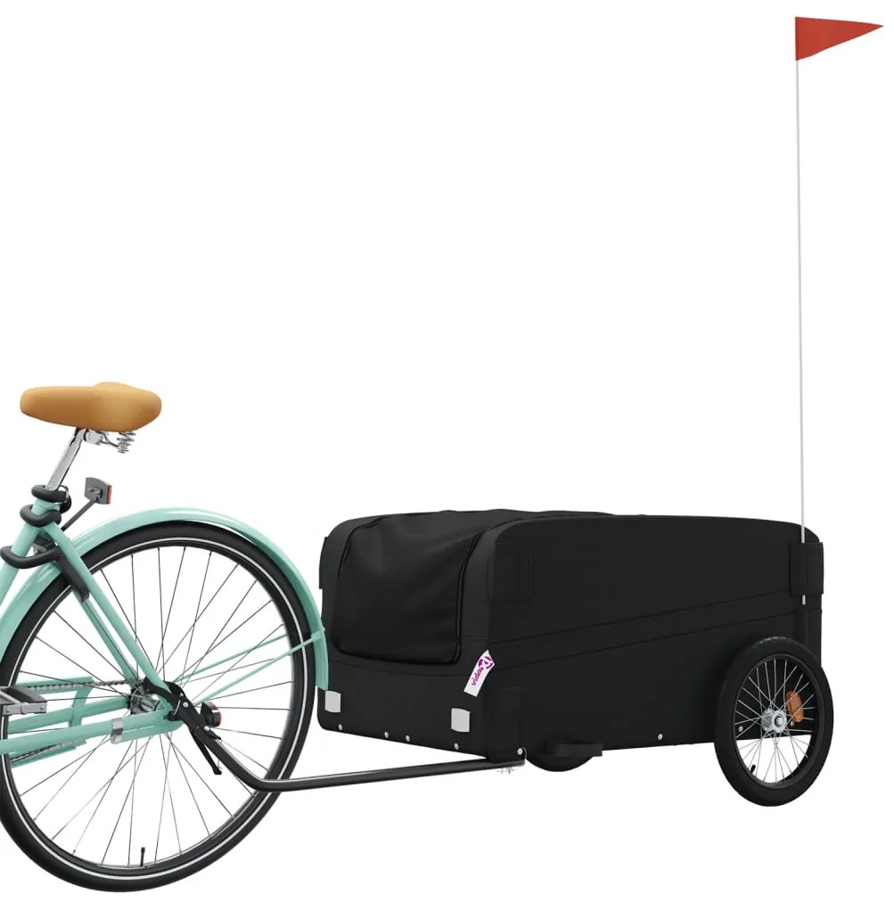 Reboque para bicicleta 45 kg ferro preto