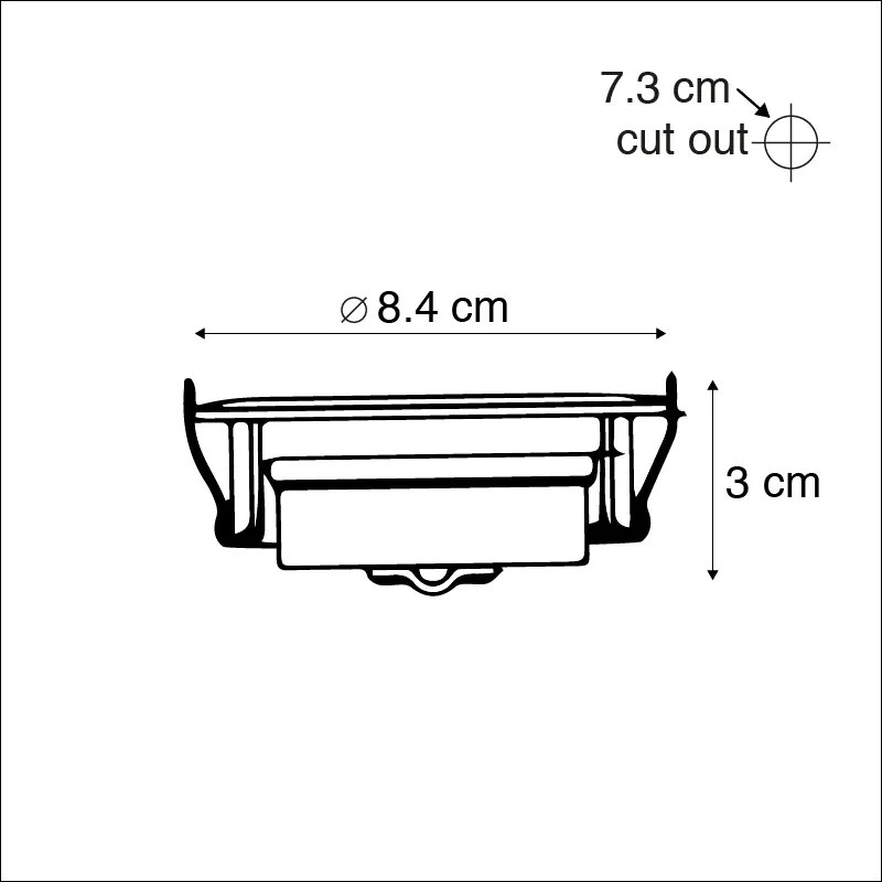 Conjunto de 5 focos modernos embutidos bronze incluindo LED regulável em 3 etapas - Mio Moderno