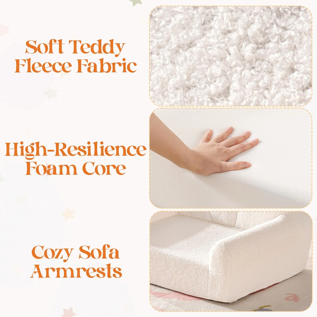 Sofá infantil para crianças Branco