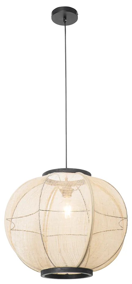 LED Candeeiro de suspensão inteligente castanho 48 cm c/ Wifi G95 - Rob Oriental