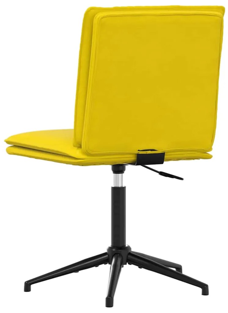 Cadeiras de jantar 2 pcs veludo amarelo